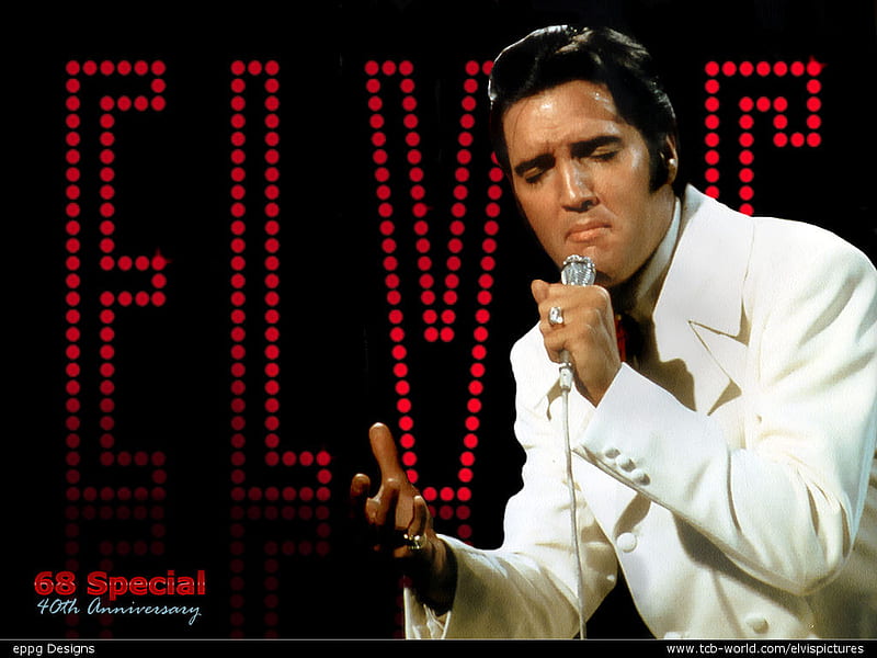 Elvis 68, black, elvis, leather, 68, HD wallpaper