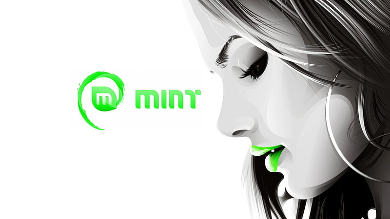 Mint, Girl, Linux, Green, HD wallpaper
