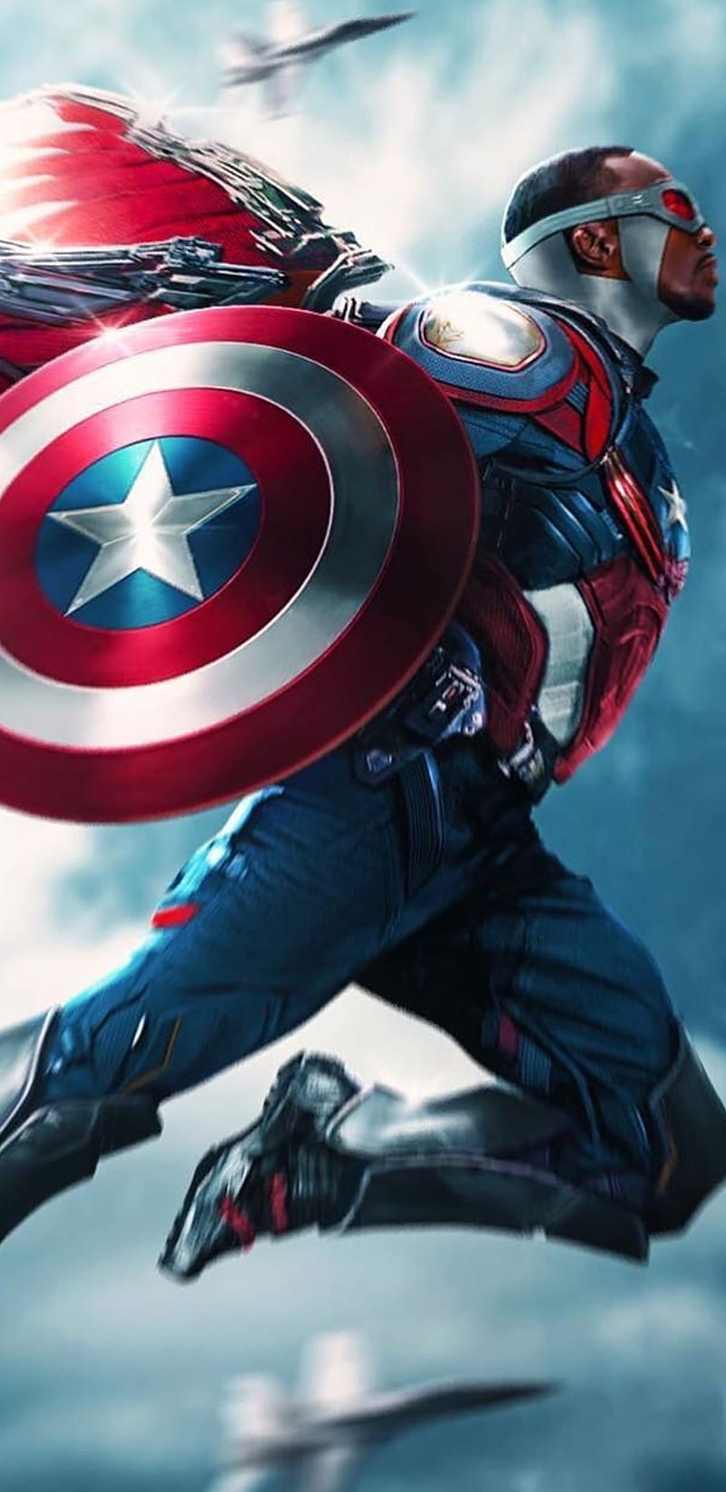 Captain America, comics, falcon, marvel, sam wilson, HD phone wallpaper
