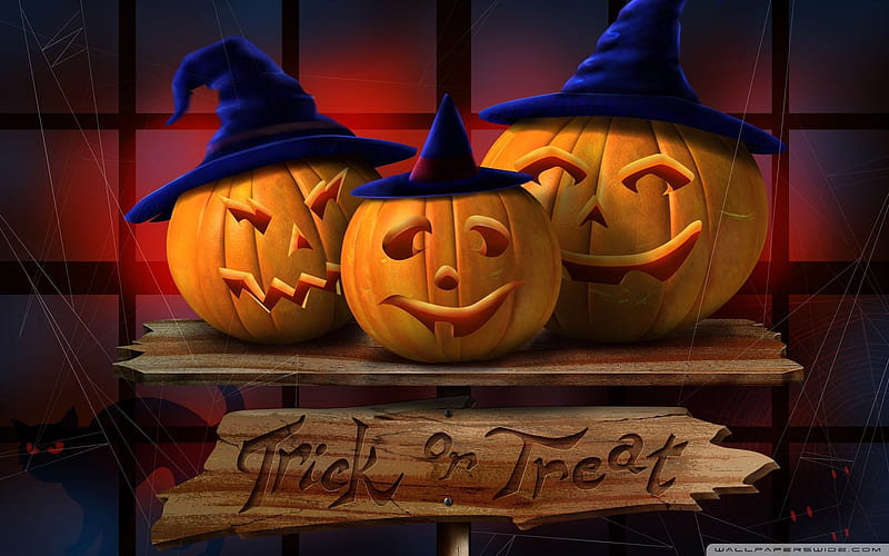 trick or treat-Happy Halloween, HD wallpaper