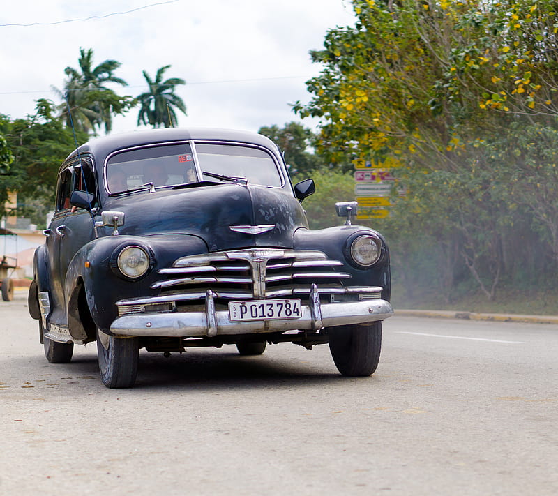 Cuba cars, car, oldtimer, street, trinidad, HD wallpaper
