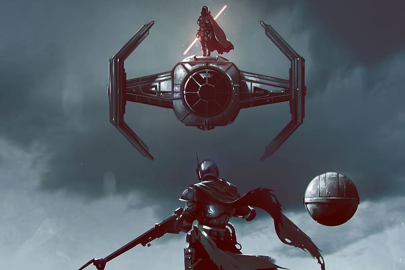Star Wars, Tv Show, Sith (Star Wars), Tie Fighter, The Mandalorian, The Mandalorian (Character), HD wallpaper Star Wars, Tv Show, Sith (Star Wars), Tie Fighter, The Mandalorian, The Mandalorian (Character), HD wallpaper