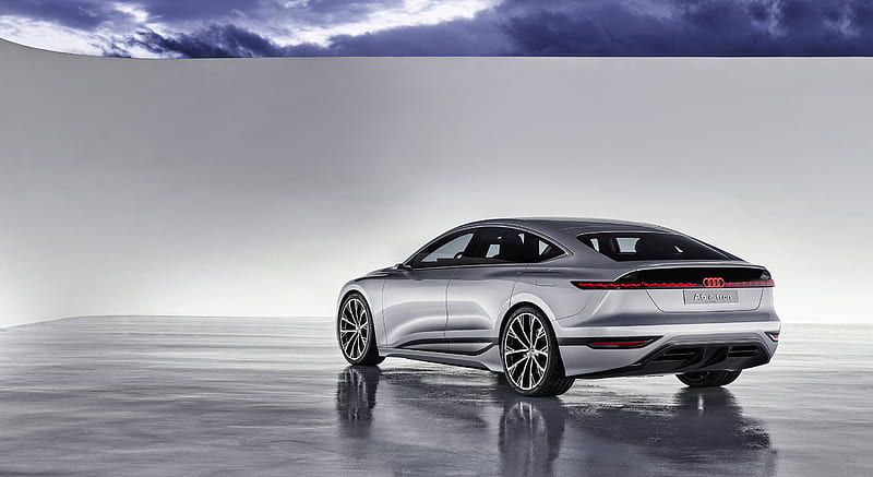 2021 Audi A6 e-tron Concept (Color: Helio Silver) - Rear Three-Quarter , car, HD wallpaper