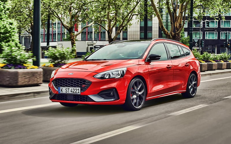 Ford Focus ST Estate, street, 2019 cars, wagons, R, 2019 Ford Focus Estate, american cars, Ford, HD wallpaper