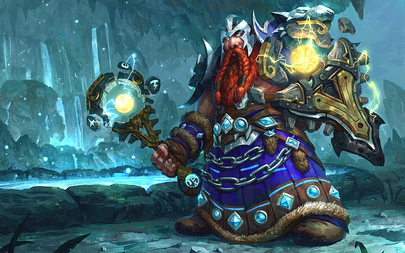 Dwarf Shaman, warrior, art, World of Warcraft, WoW, HD wallpaper