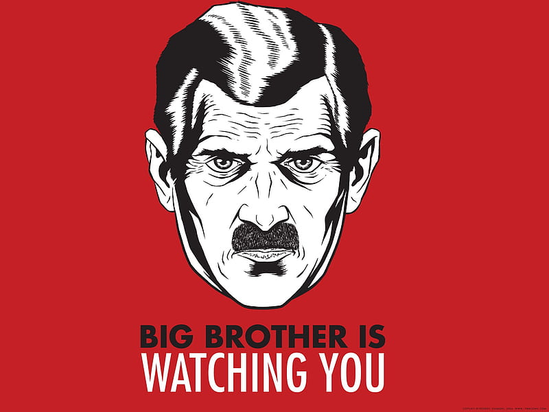 Big Brother Is Watching You, brother, big, orwell, 1984, watching, george, HD wallpaper