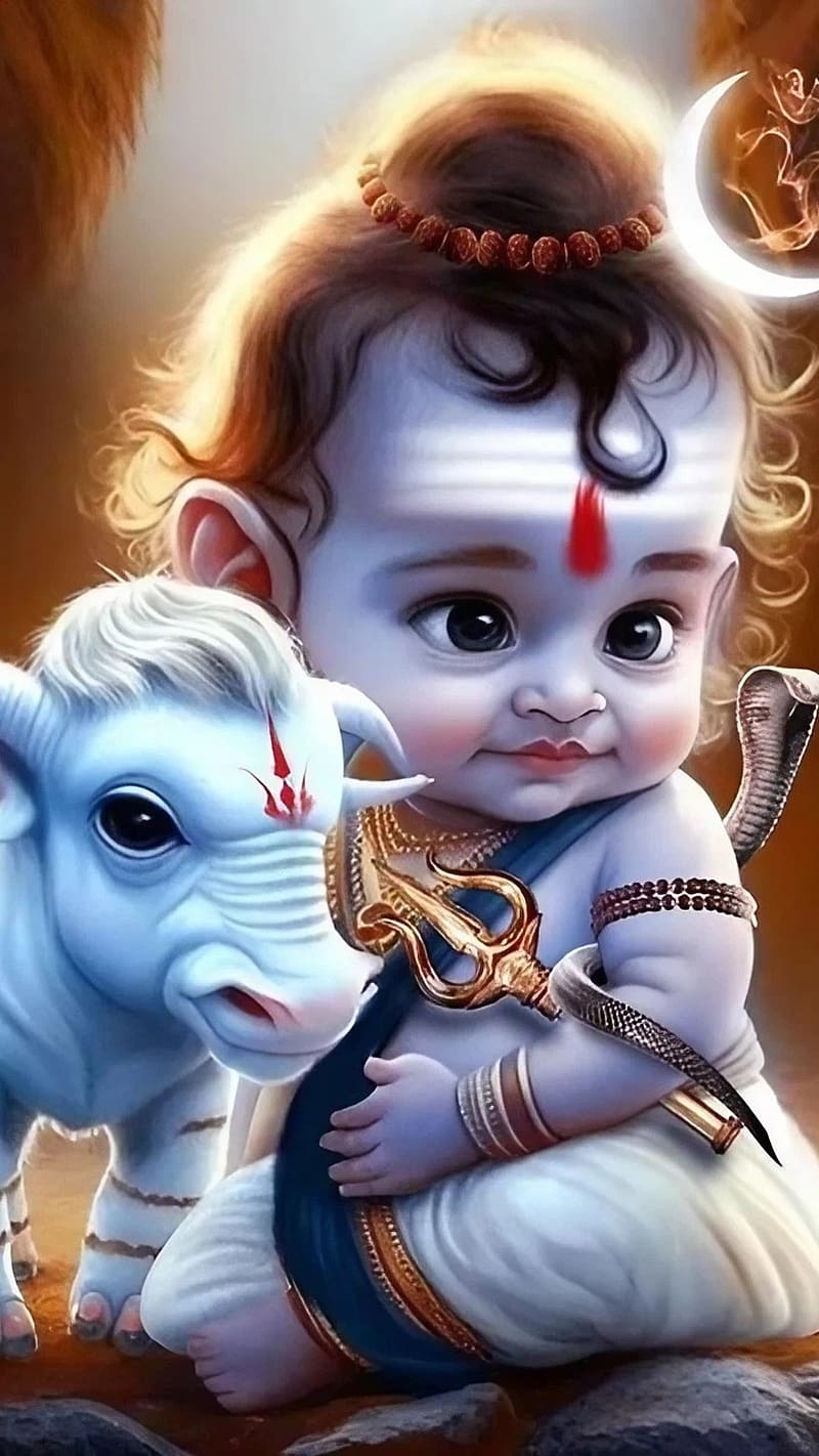 Mahakal Ke , Baby Lord Shiva, hindu god, bhakti, devotional, HD phone wallpaper