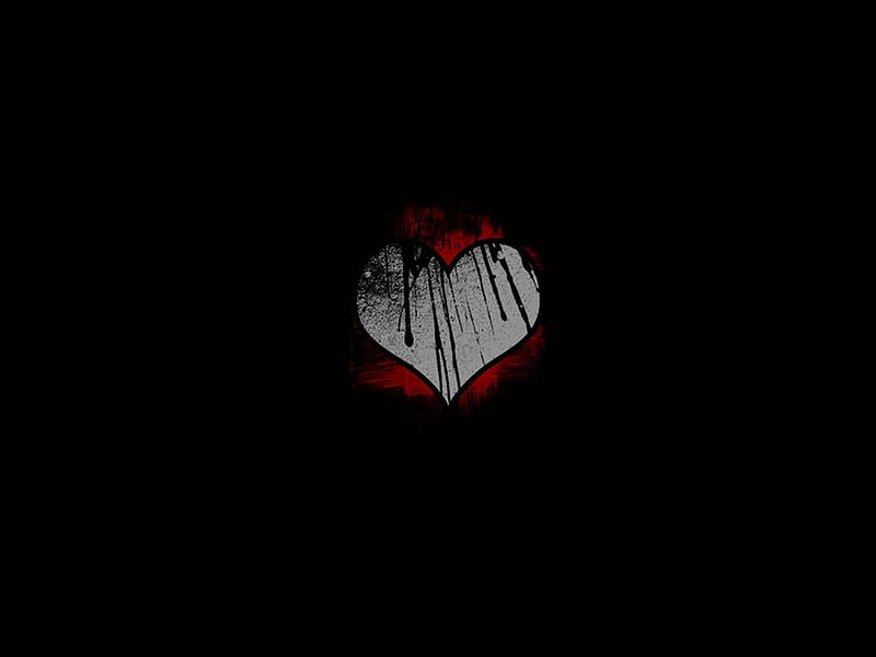 Black Heart, red, bloody, dark, heart, black, HD wallpaper | Peakpx