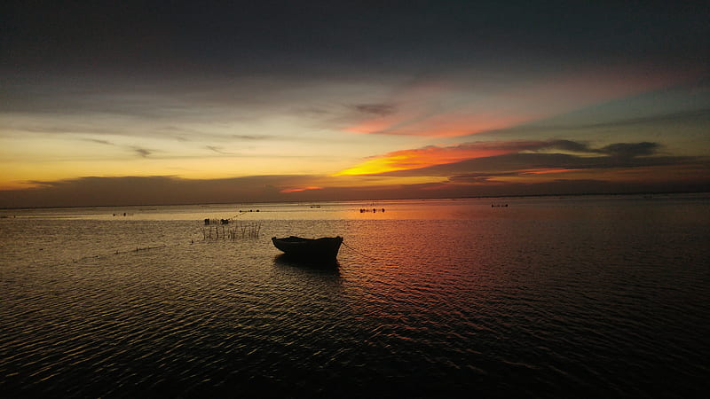 Sunset, jaffna fort side, HD wallpaper