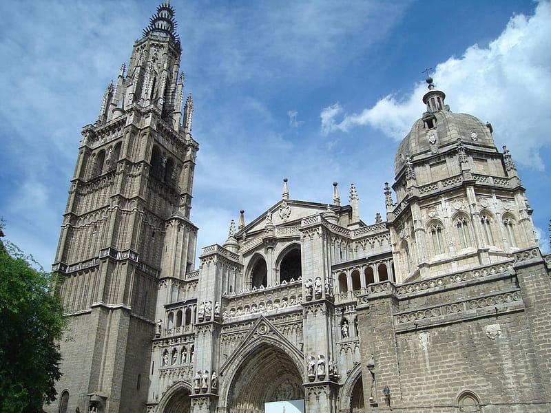 The Primate Cathedral of Saint Mary of Toledo, Spain, Catedral Primada Santa Maria de Toledo, Toldeo, The Primate Cathedral of Saint Mary of Toledo, Toledo Cathedral, Spain, HD wallpaper
