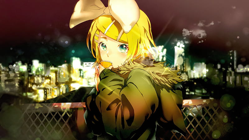 Anime, Vocaloid, Rin Kagamine, HD wallpaper