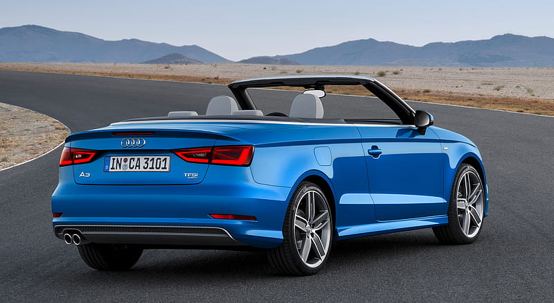 Audi A3 Cabriolet (2015) Ara Blue in Crystal Effect - Rear , car, HD wallpaper