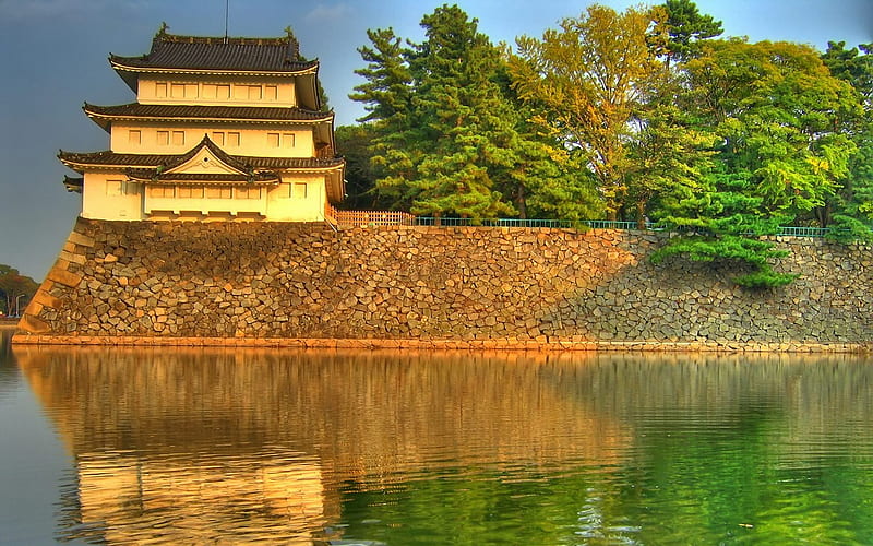 Japanese Castle, architecture, castle, HD wallpaper