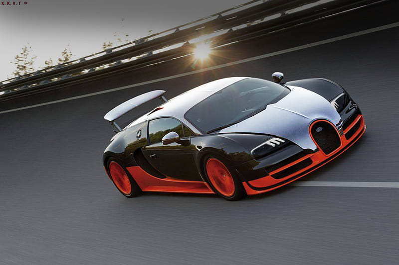 Bugatti Veyron, kumar khan, kkvt, chrome bugatti, virtual tuning, k k designs, chrome, HD wallpaper