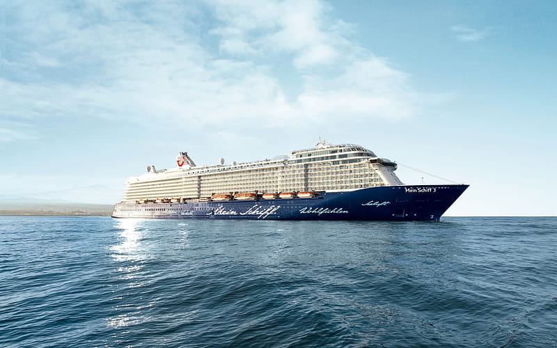 Mein Schiff 3, cruise liner, luxury ship, Caribbean Sea, passenger large ship, Royal Caribbean Cruises, TUI Cruises, HD wallpaper