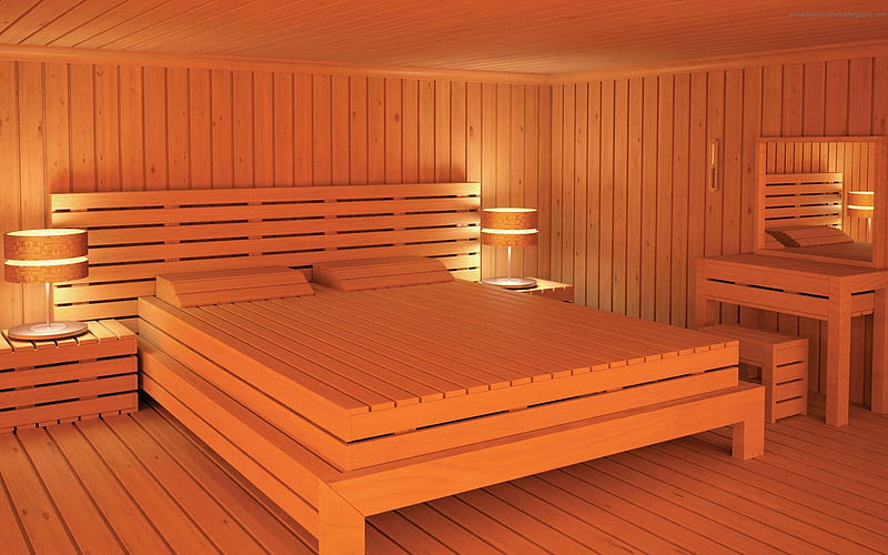 Wooden bedroom-Amazing advertising creative, HD wallpaper