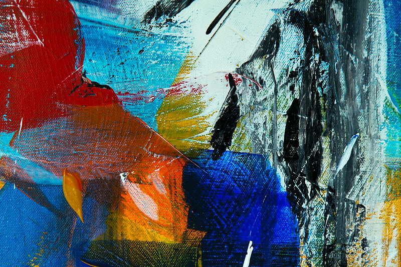 paints, multi-colored, abstraction, canvas, brush strokes, HD wallpaper