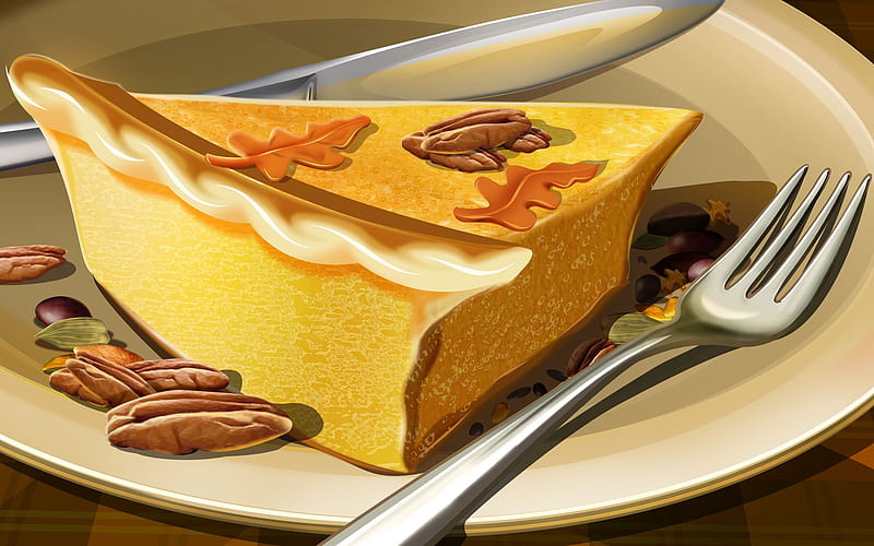 Cake plate - Thanksgiving illustration design, HD wallpaper