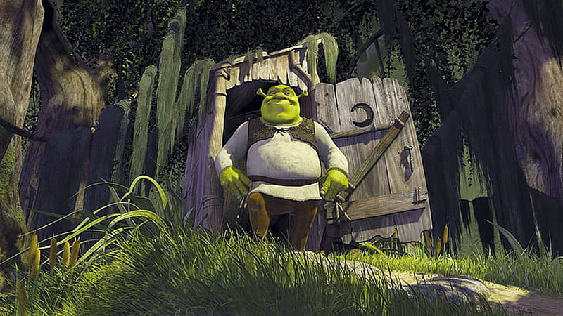 Shrek Wood House Background Shrek, HD wallpaper
