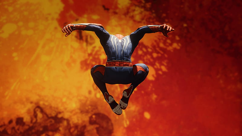 Spiderman Jumping , spiderman-ps4, spiderman, superheroes, games, 2018-games, ps-games, HD wallpaper