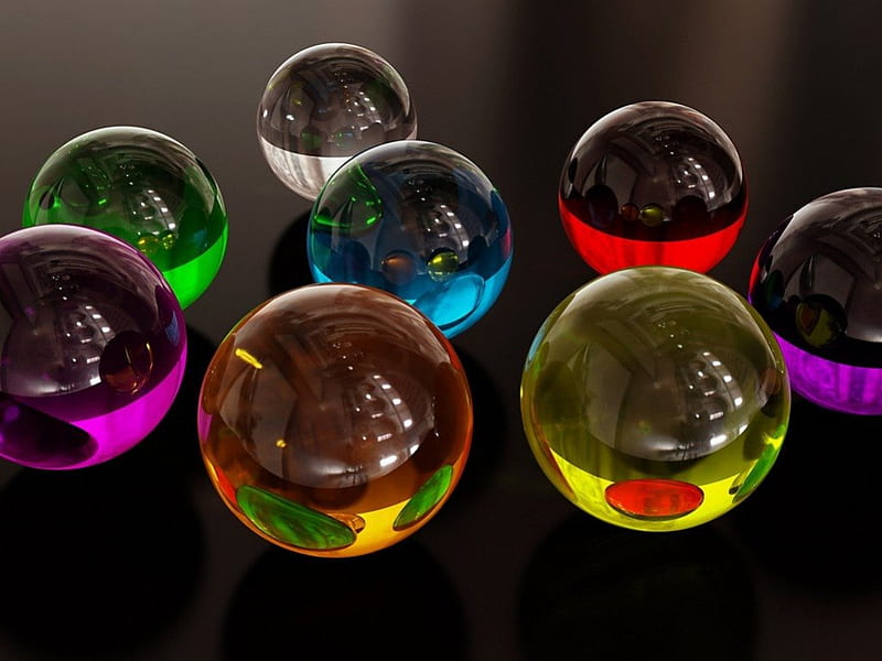 Onverenigbaar koolhydraat Onderhandelen DIGITAL 3D BALLS, colorful, digital art, glass, fantasy, 3d, balls,  plastic, HD wallpaper | Peakpx
