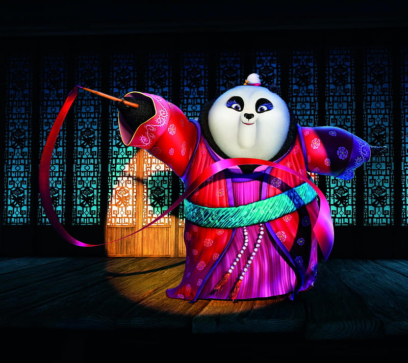 kung fu panda, kung fu, ribbons, HD wallpaper
