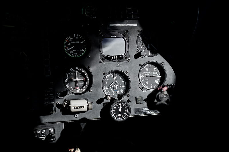 black and gray cockpit dashboard, HD wallpaper