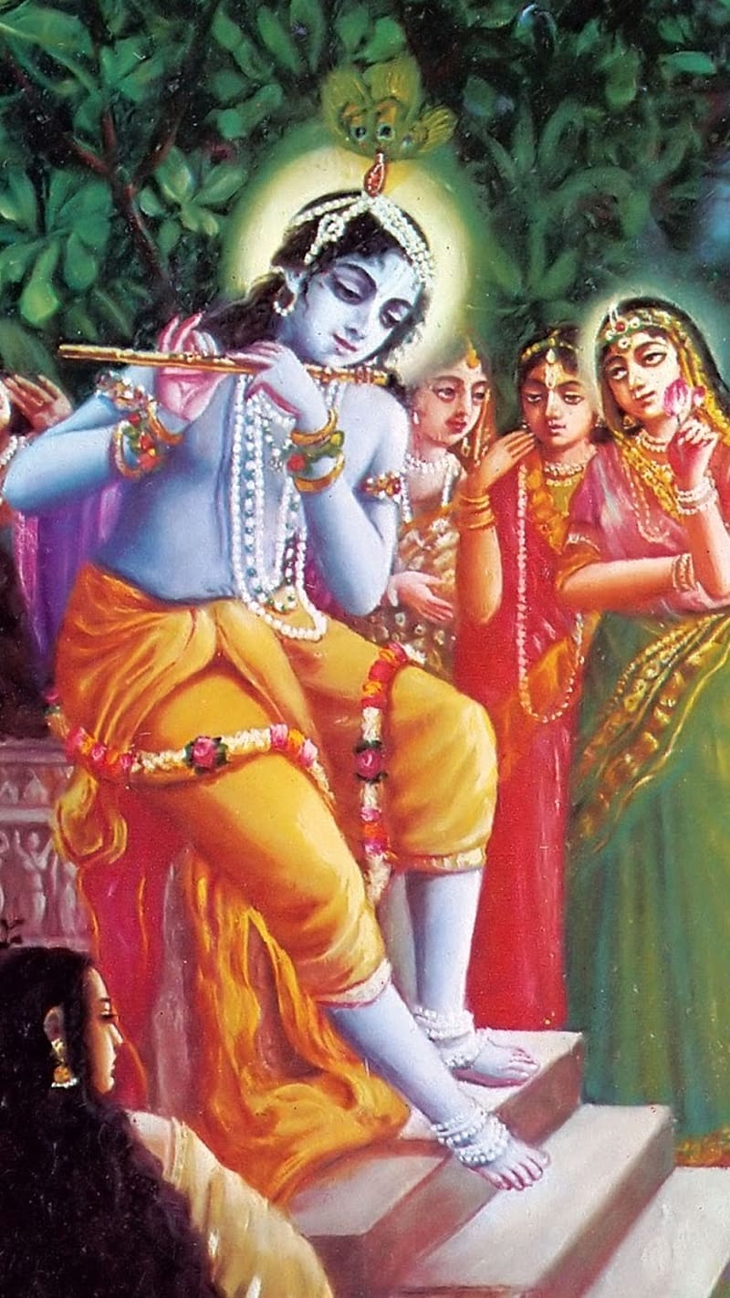 Shri Krishna Ji Gopiyo Ke Sang, shri krishna ji ke, bhakti, HD phone wallpaper