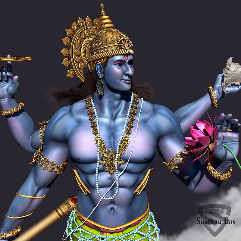 ArtStation - Lord Vishnu, Angry Lord Vishnu, HD phone wallpaper
