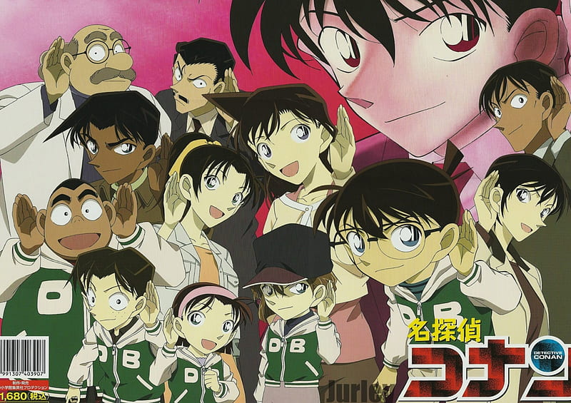 Detective Conan, Ran Mouri, Haibara Ai, Takagi, Shinichi Kudo, Sato, Kazuha, Conan Edogawa, Hattori Heiji, HD wallpaper