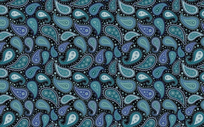 Blue Paisley Ornament Texture, paisley pattern, ornamental textile design, blue persian ornament texture, paisley ornament background, paisley texture, blue ornament background, HD wallpaper