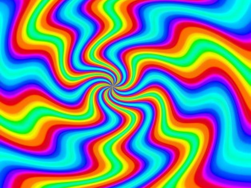 Aloa Twist, art, vibes, minds, twist, druffix design, colors, rainbow, waves, abstract, psycho, mindteaser, optical confusion, illusion, flower power, chaos, confusion, HD wallpaper