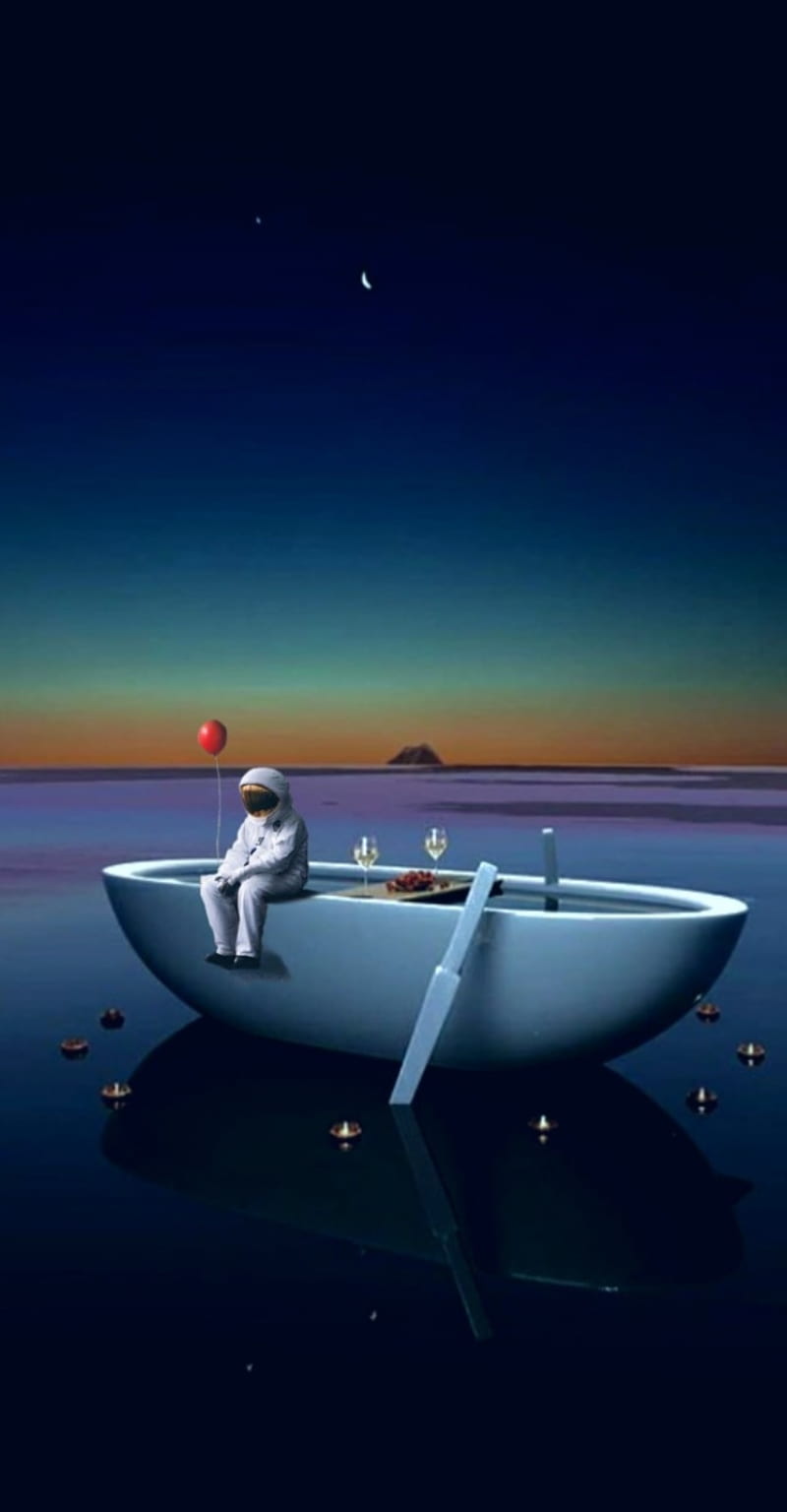 Alone, astronaut, bathtub, cosmos, lonely, mood off, sad, space, HD phone  wallpaper | Peakpx