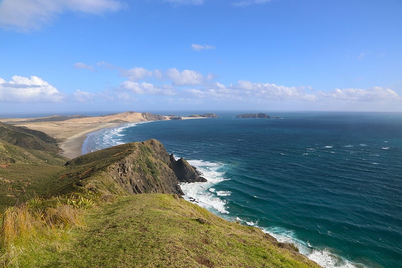 Standing Atop Cape Reinga on the North Island of New Zealand Feels Like Standing on the Edge of the Earth, Coast New Zealand, HD wallpaper