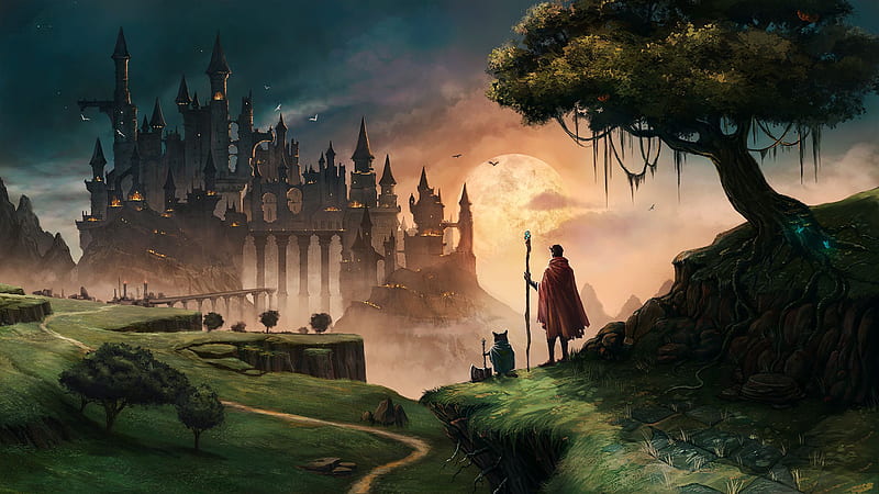 Wizard Journey, Artist, , , Background, and, Cool Wizard, HD wallpaper