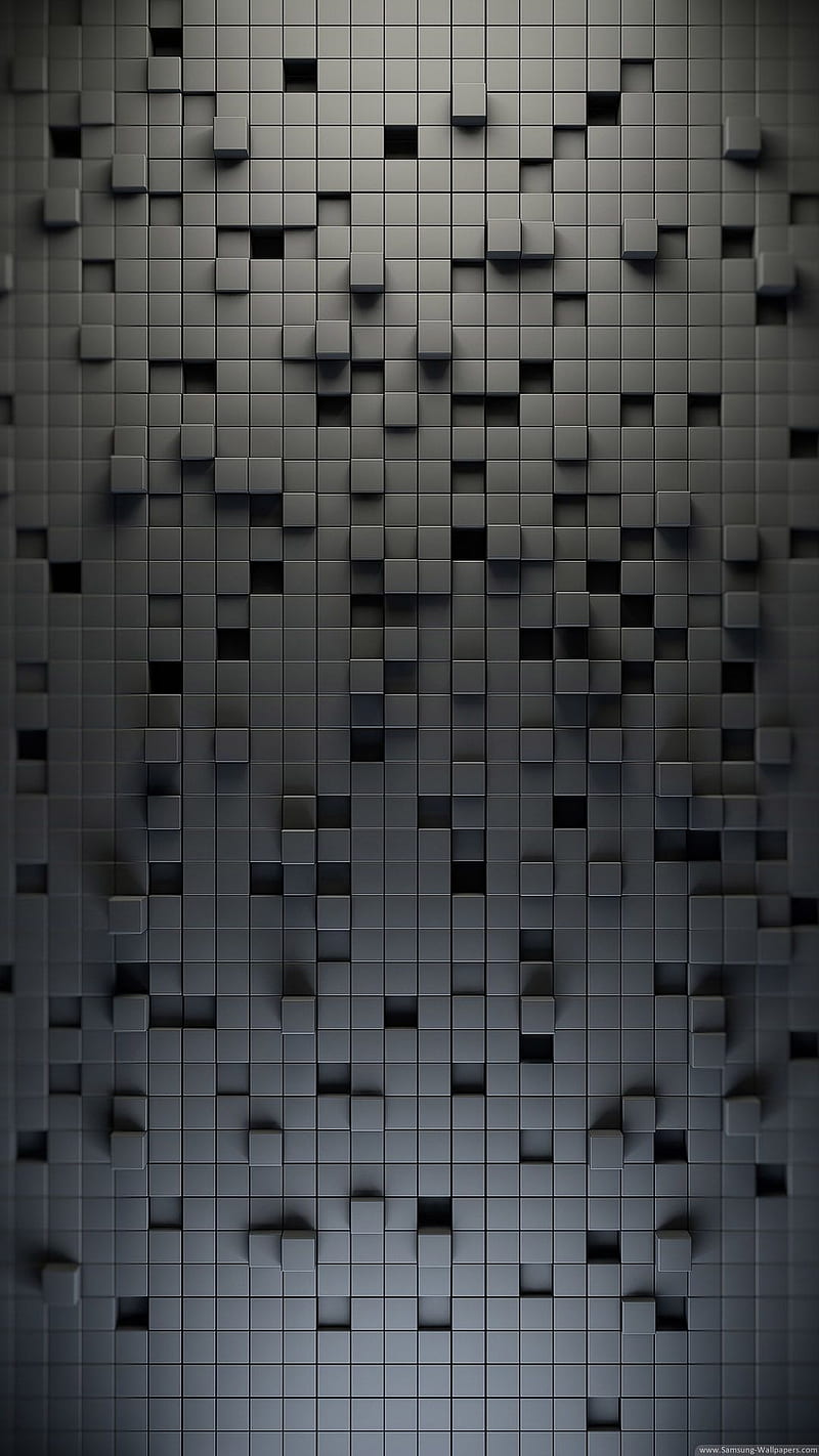 Wall, black, black wall, clen black wall, cube wall, only black, HD phone wallpaper