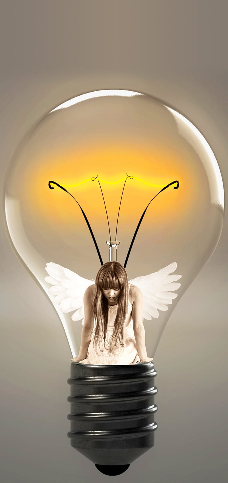 Fairy in Bulb, angel, bulb, fairy, light, HD phone wallpaper | Peakpx