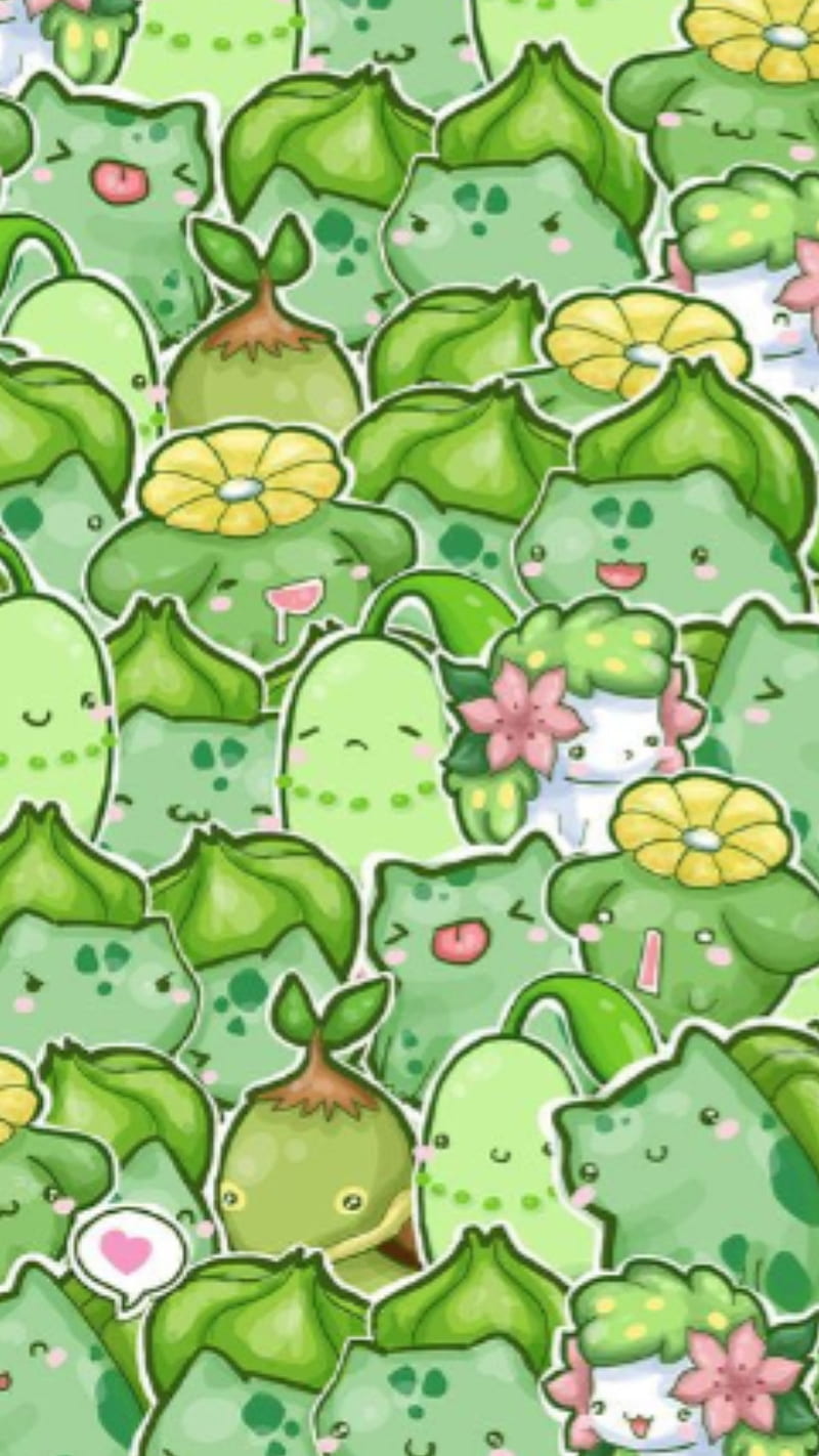 Pokemon verde💚  Pokemon backgrounds, Grass pokémon, Green pokemon