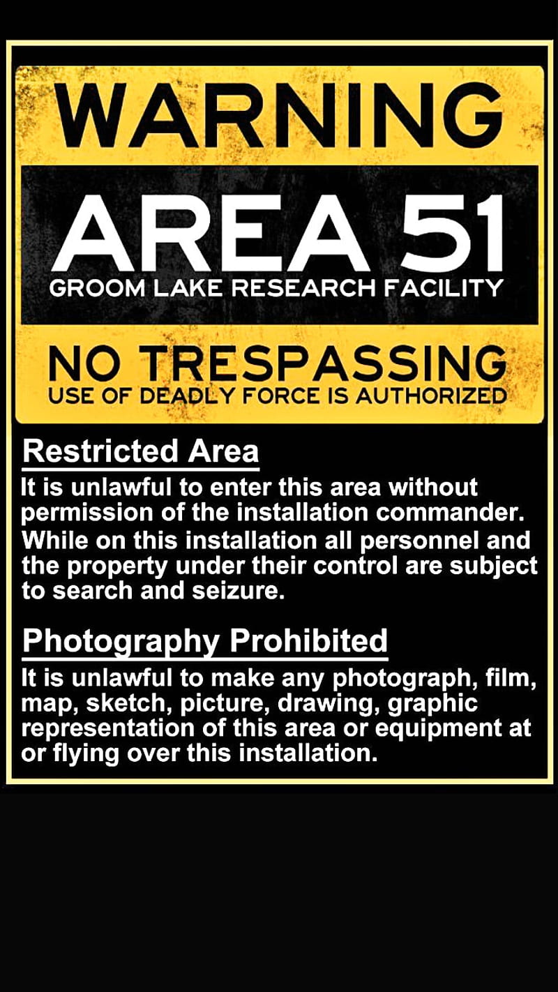 Area 51, aliens, area51, groomlake, warning, HD phone wallpaper