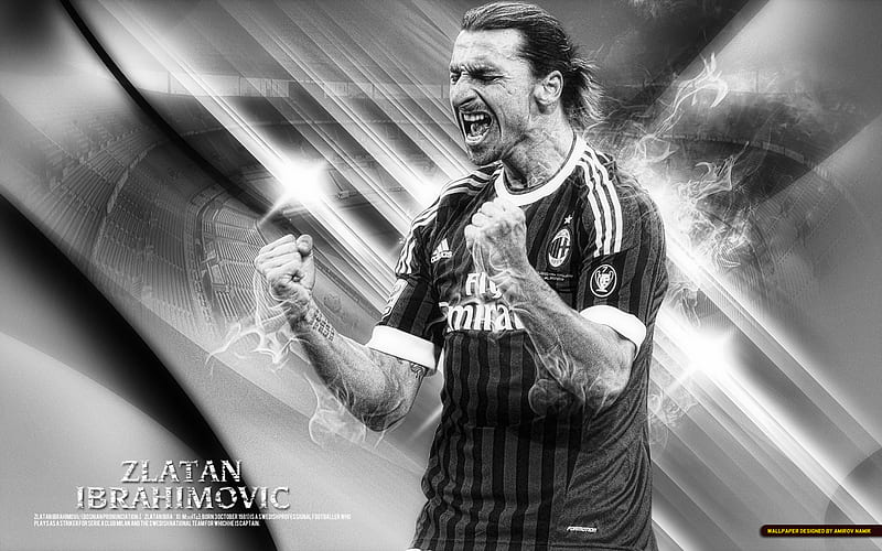 Soccer, Zlatan Ibrahimovic, A.C. Milan, HD wallpaper