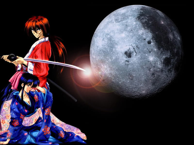 Rurouni Kenshin and Kamiya Kaoru, samurai x, japanese, manga, slayer, cool,  warrior, HD wallpaper | Peakpx