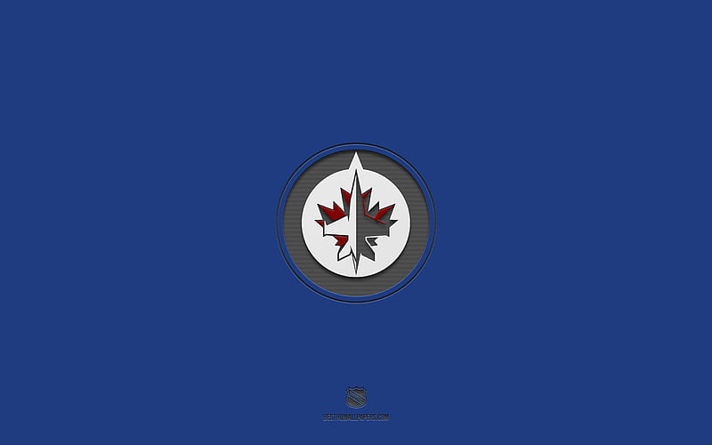 Winnipeg Jets, blue background, Canadian hockey team, Winnipeg Jets ...
