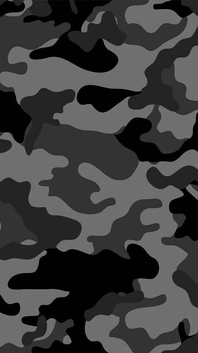 Camouflage, background, gris, black, HD phone wallpaper