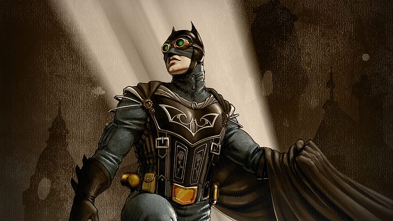 Steampunk Batman , batman, steampunk, superheroes, HD wallpaper