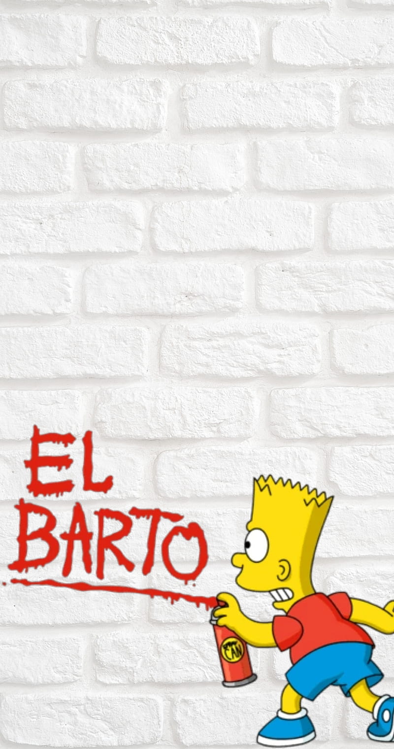 Bart graffitti, bart simpson, el barto, simpsons, the simpsons, HD phone wallpaper
