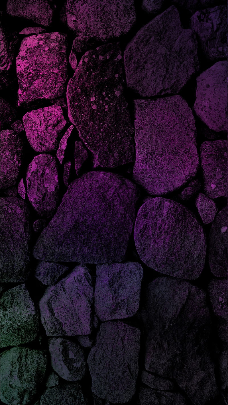 Wonderwall, The, dark, masonry, minimal, pink, purple, red, rocks, stone, texture, wall, HD phone wallpaper