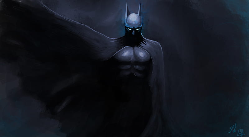 The Dark Knight , batman, artwork, artist, digital-art, , superheroes, HD wallpaper