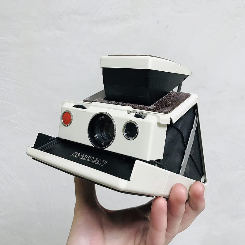white polaroid one step camera, HD phone wallpaper