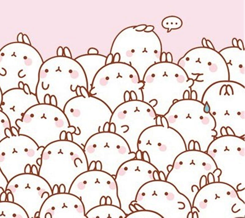 Kawaii Bunnies, bunnies, kawaii, rabbits, HD wallpaper