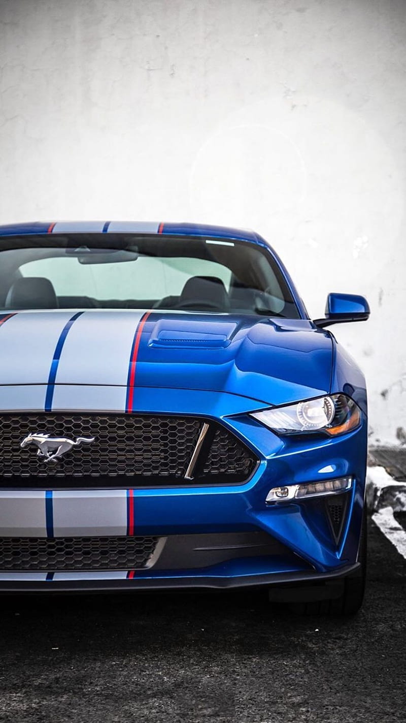 Mustang Ford, blue, blue, car, deportivo, musclecar, new, old, sport, HD phone wallpaper
